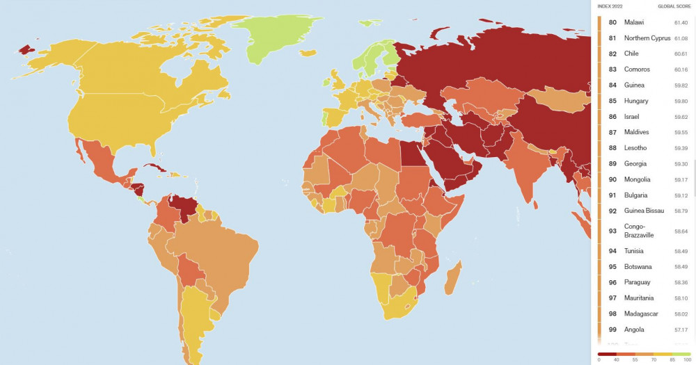 Дэлхийн хэвлэлийн эрх чөлөөний индексээр Монгол Улс 22 байр ухарч, 90-д жагсав
