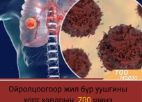 Ойролцоогоор жил бүр уушгины хорт хавдрын  700 шинэ тохиолдол бүртгэгдэж байна.